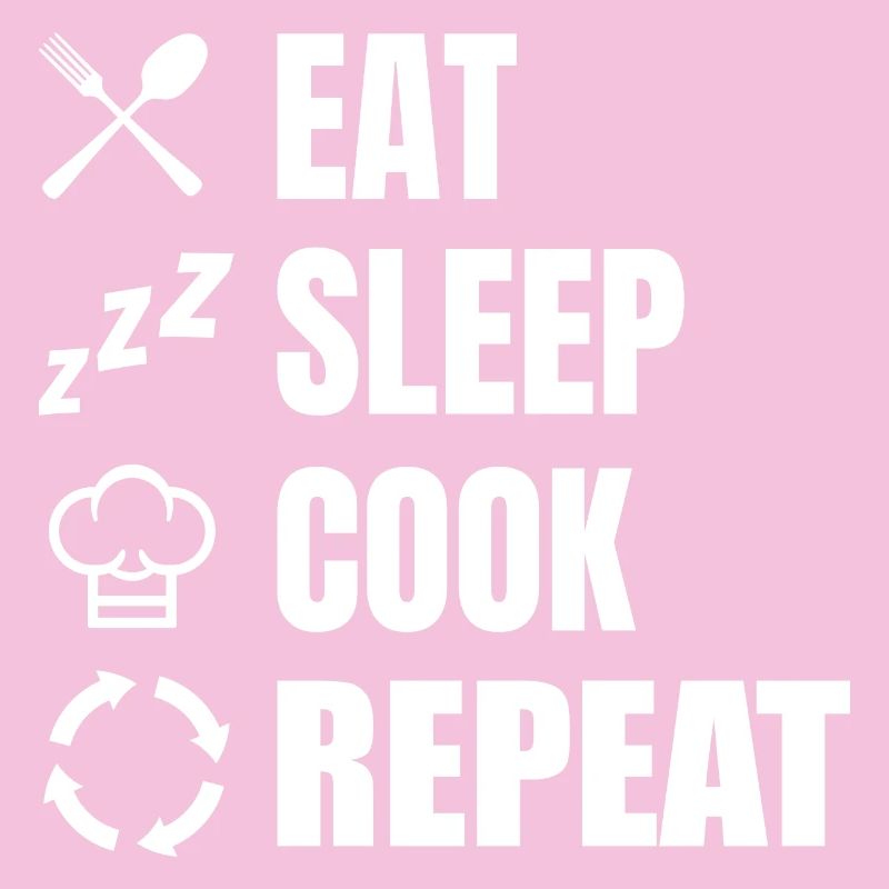 Manger, dormir, cuisiner, répéter