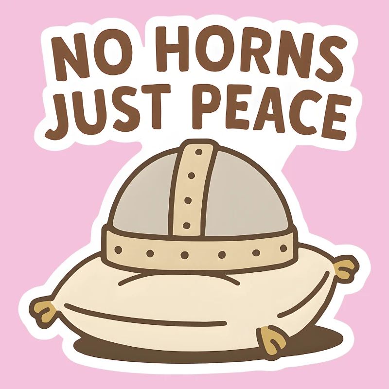 Peaceful Sack with No Horns Message