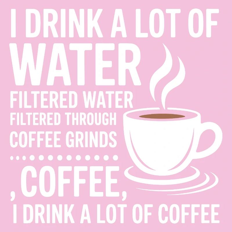 Ich Trinke Viel Wasser Lustiger Kaffeetrinker