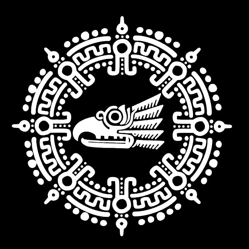 Weißes aztekisches Symbol