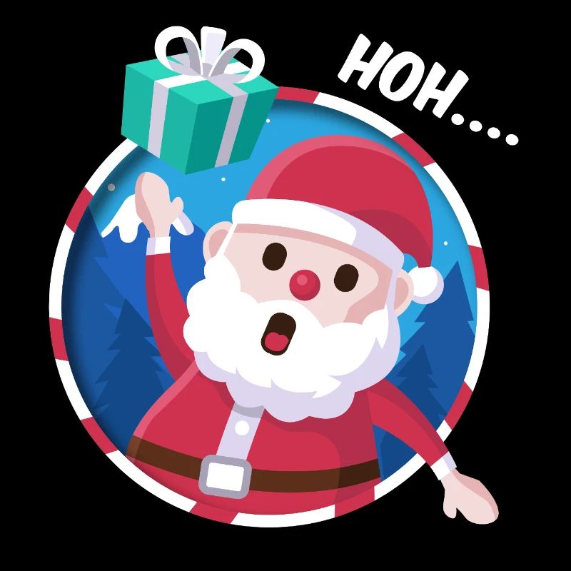 Leuchtender Santa Geschenk