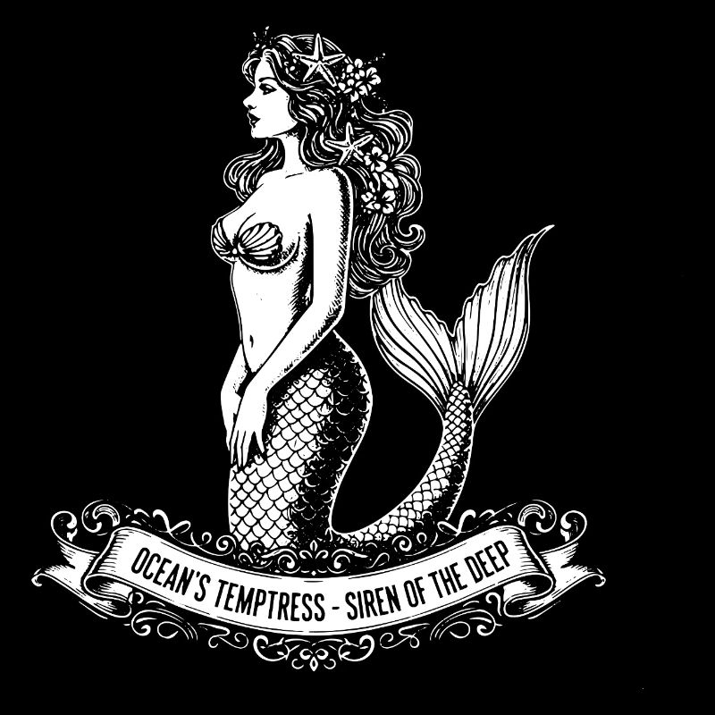 Belle illustration de silhouette de sirène
