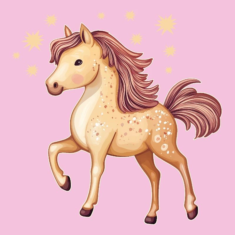 Cheval mignon avec des étoiles