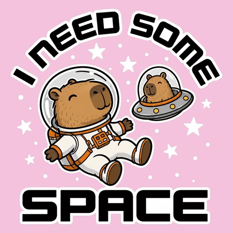 I Need Some Space - Funny Capybara Astronaut
