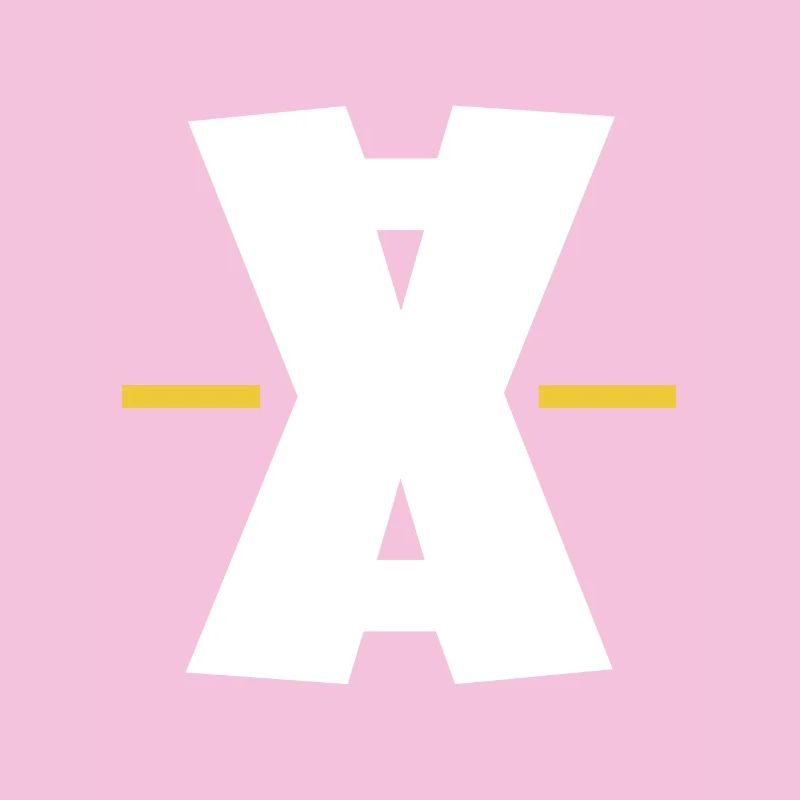 Art numérique Double X dash