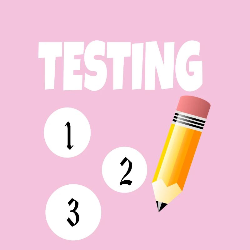 Test 123 mit Bleistift