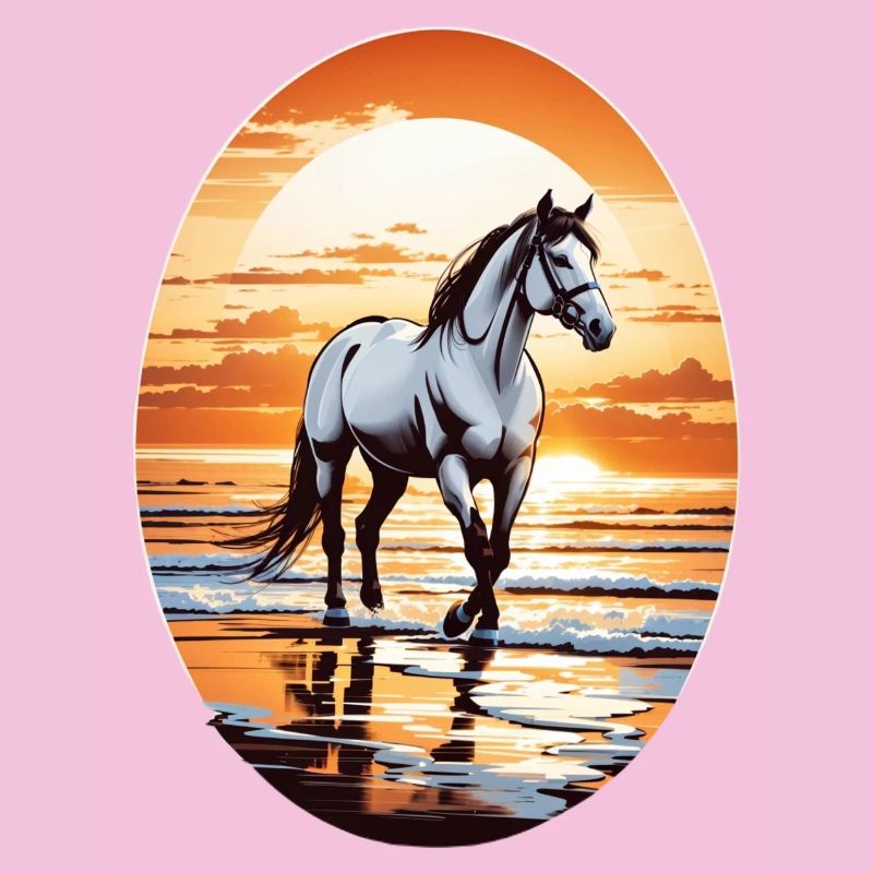 Cheval sur la plage