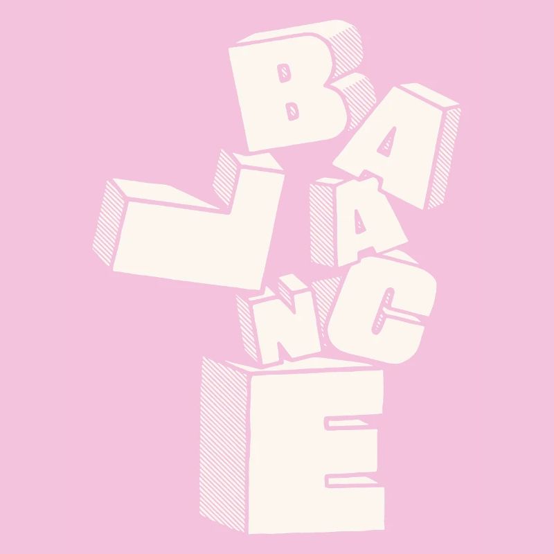 Équilibre en lettres 3D
