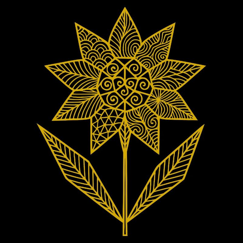 Geometric Mandala Flower Illustration
