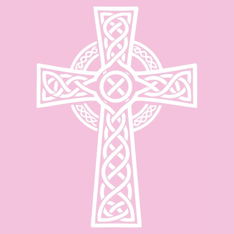 White on Black Knot Celtic Cross