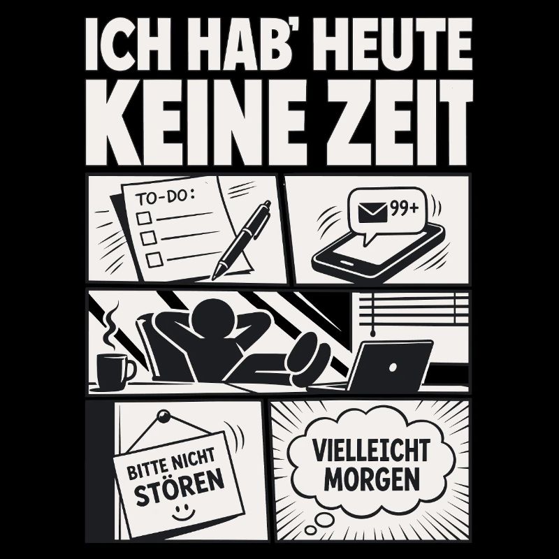 Keine Zeit To Do Lustig Alltag Comic