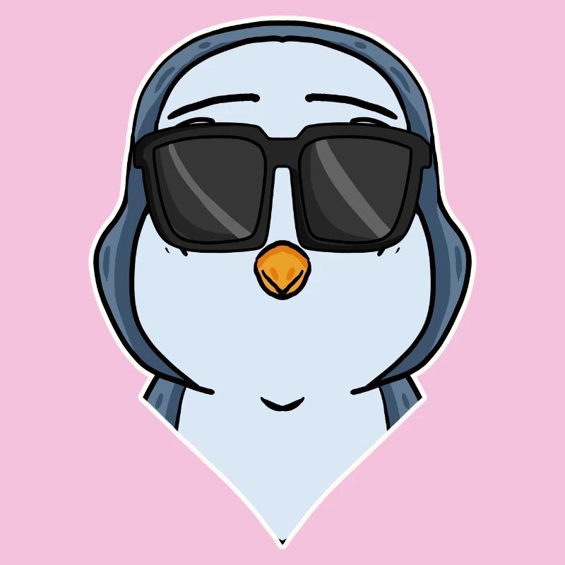 cooler Pinguin mit Sonnenbrille
