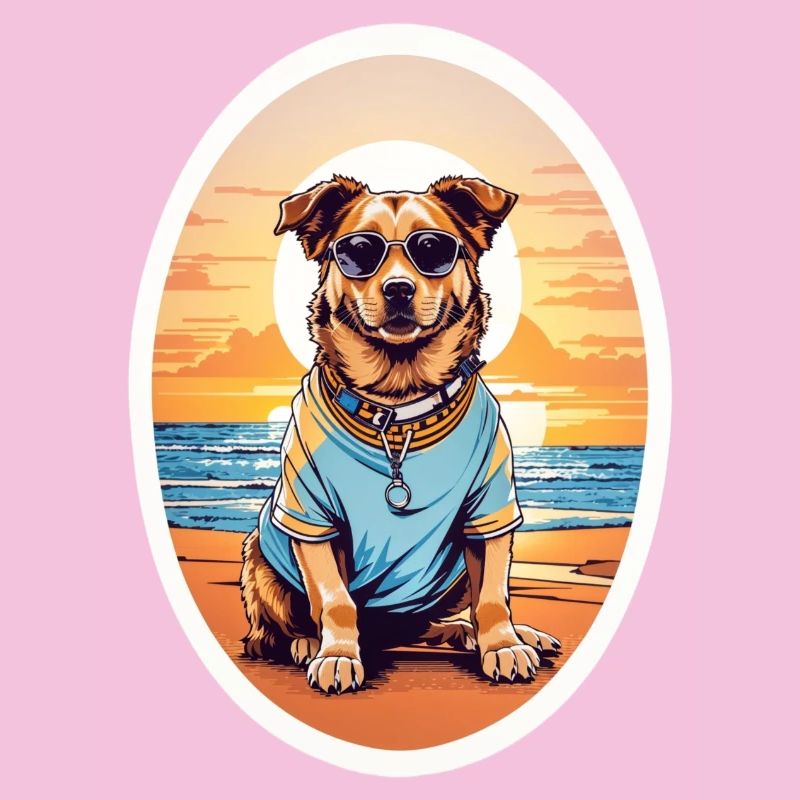 Dog on the beach
