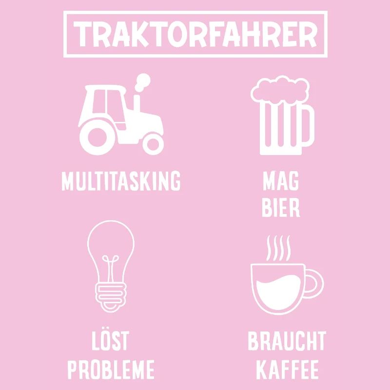 Tractor Driver Coffee Beer Multitasking