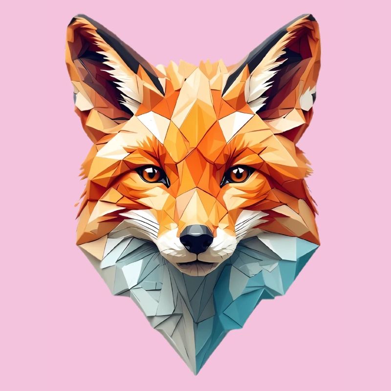 Geometric fox head