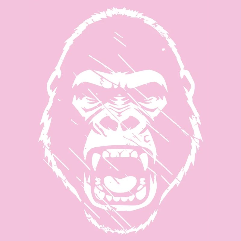 Furious Gorilla Stencil Grunge vector_path130