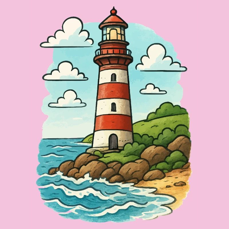 Phare sur le sentier côtier