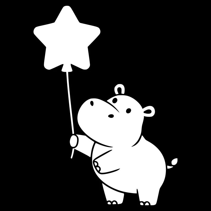 Nilpferd Stern Ballon Silhouette