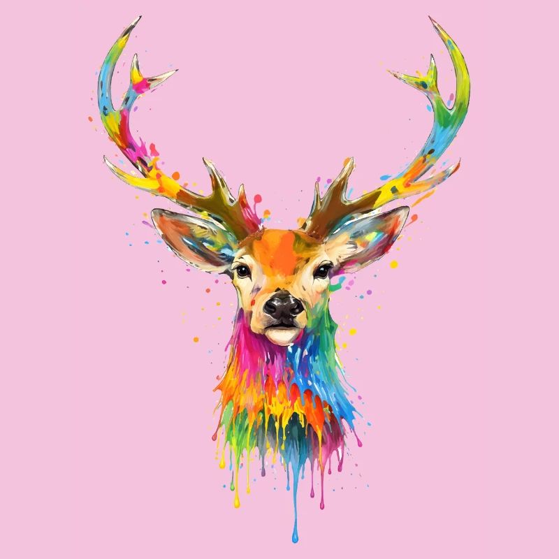 Bunter Hirsch – Graffiti Tierkunst