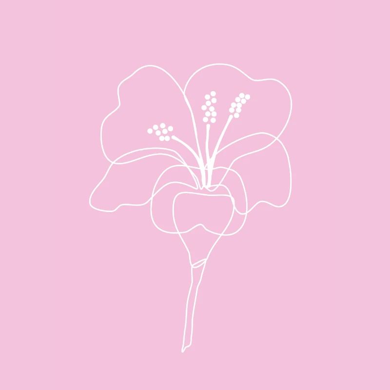 Art au trait d’hibiscus