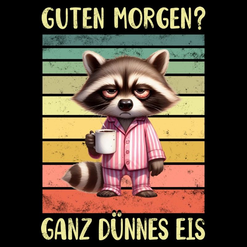 Waschbär Morgenmuffel