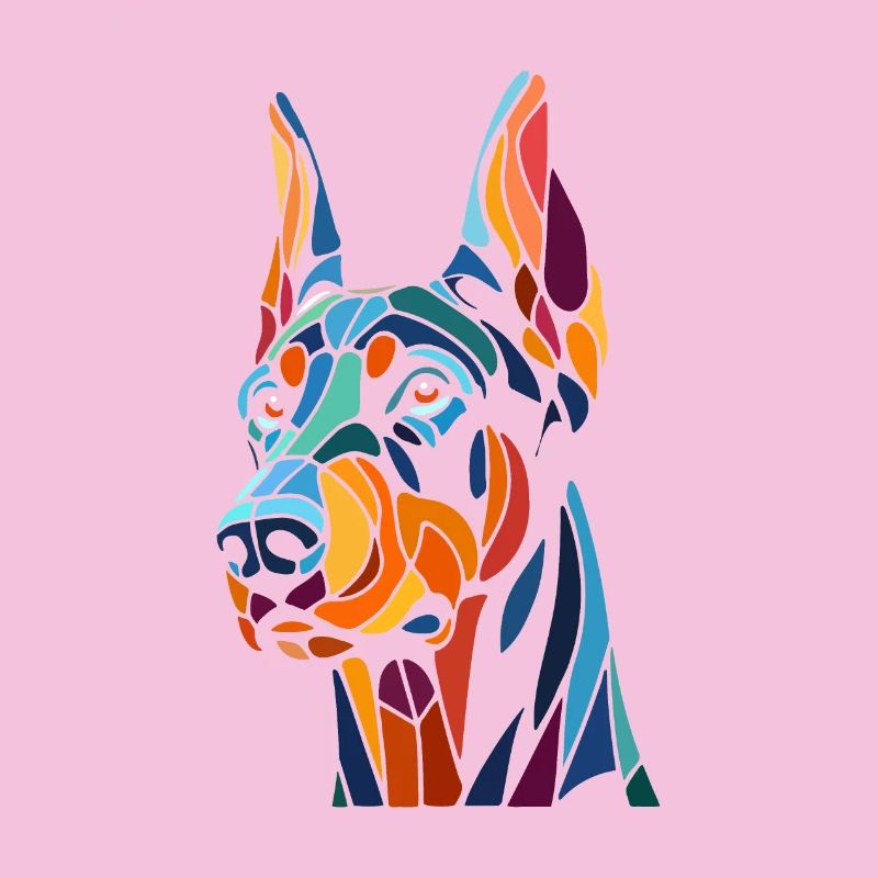 Doberman Dog Head