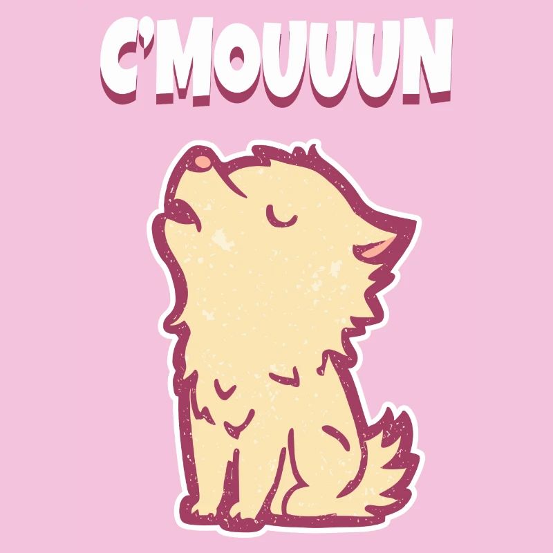 C'MON heulender Wolf Motivation