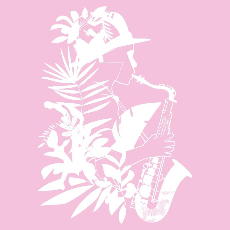 Female Saxophonist Comic Look