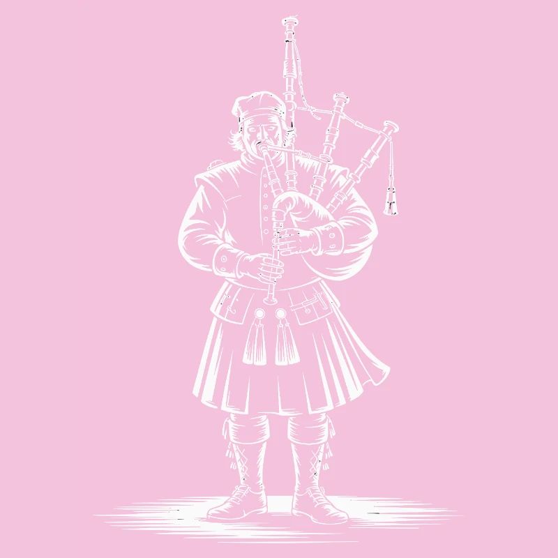Joueur de cornemuse écossais en kilt