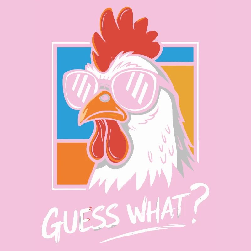 Coq drôle avec impression de lunettes de soleil