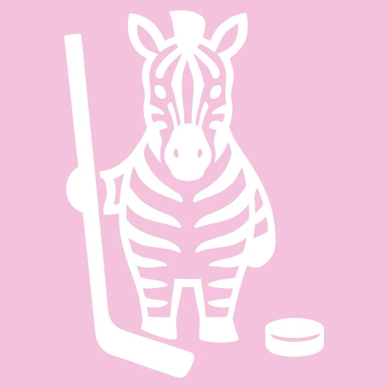 Minimalistisches Zebra Eishockey Silhouette Design
