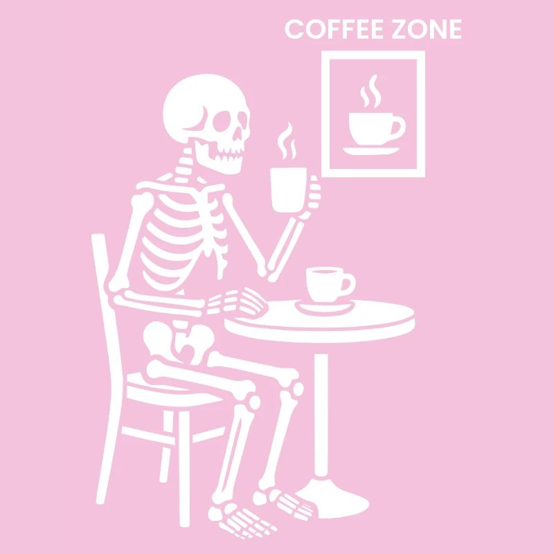 Zone de café squelette