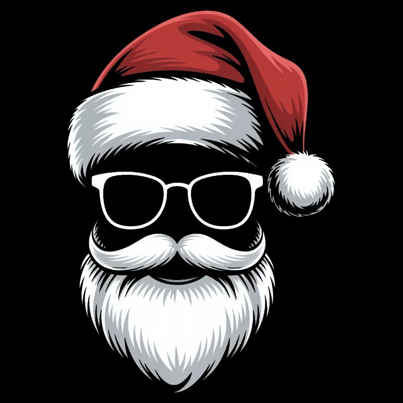 Santa Gläser mit Bart & Mütze