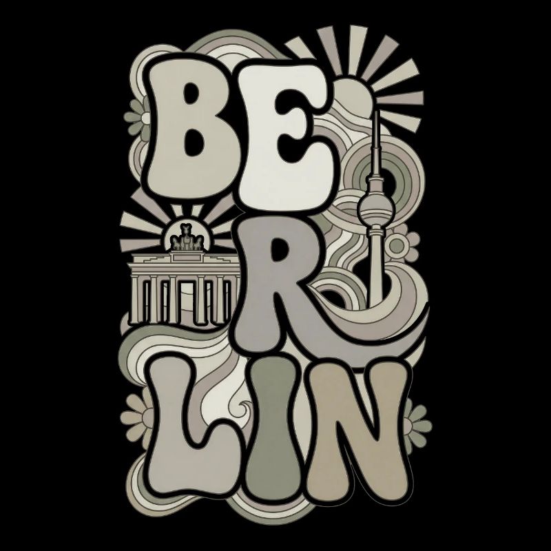 BERLIN Groovy Retro 70s Monochrome Vintage