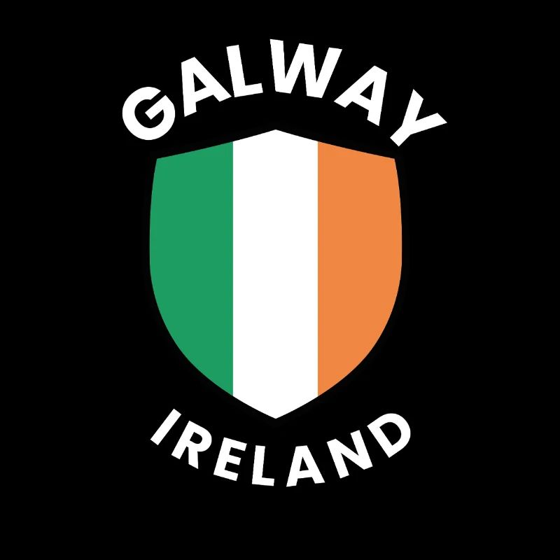 Bouclier de Galway avec drapeau irlandais