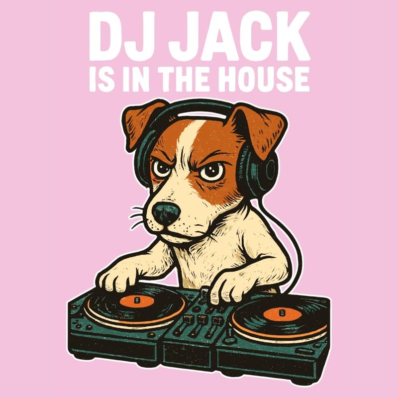 Jack Russell Terrier DJ Turntables Techno Geschenk
