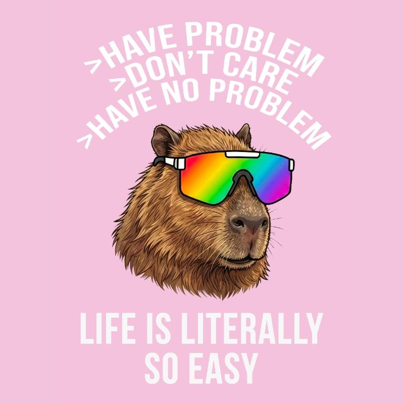 Cool Capybara Rainbow Sunglasses - animal meme