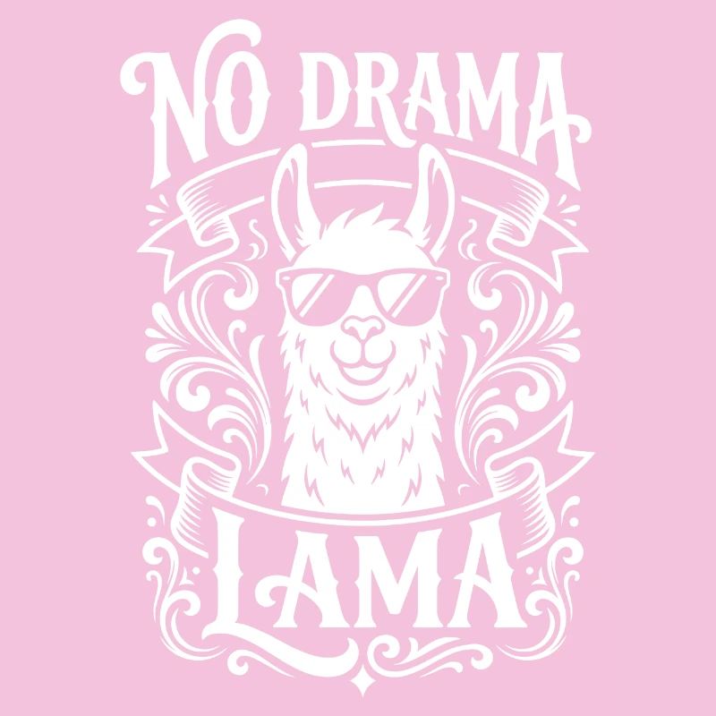 No Drama Lama with sunglasses