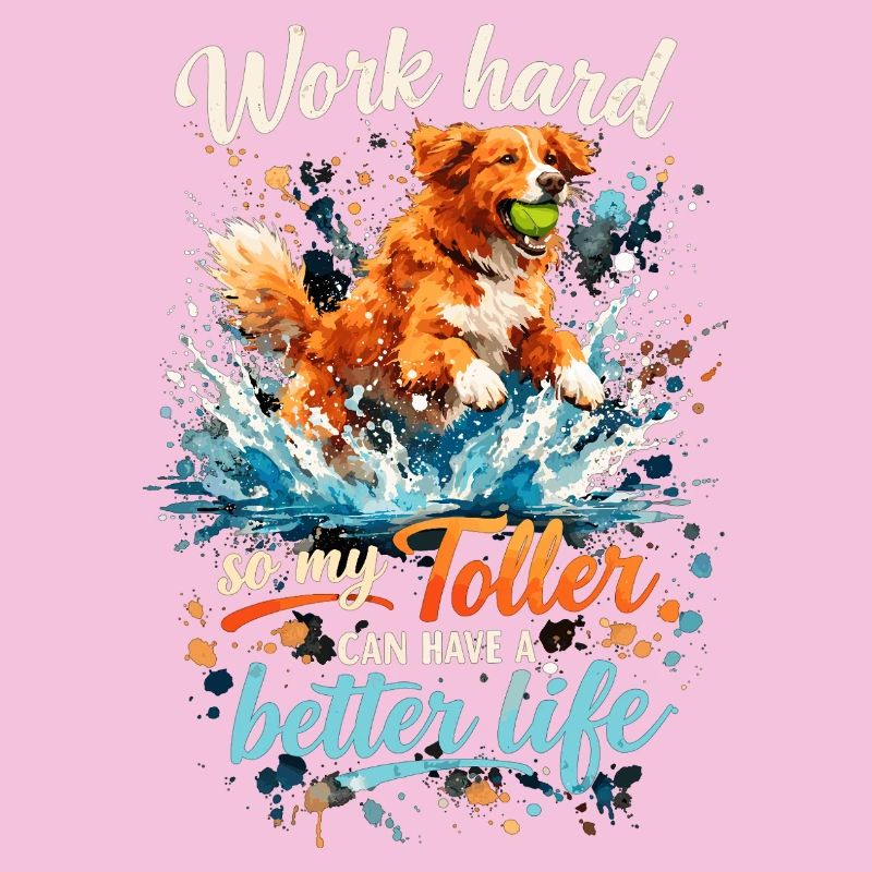 Work Hard: Dynamisches Toller Aquarell Design