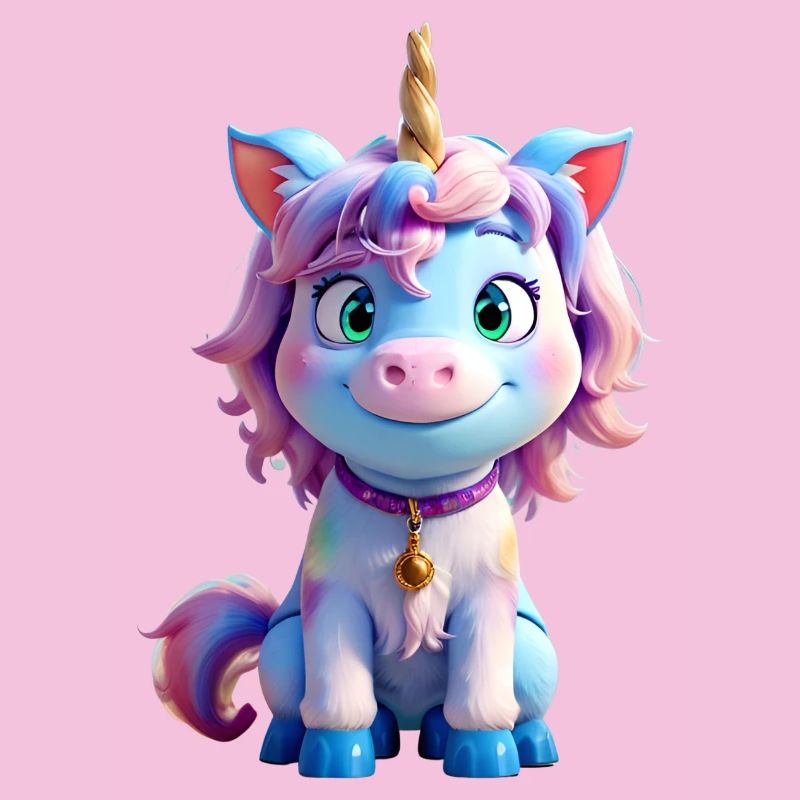 Licorne 3D colorée