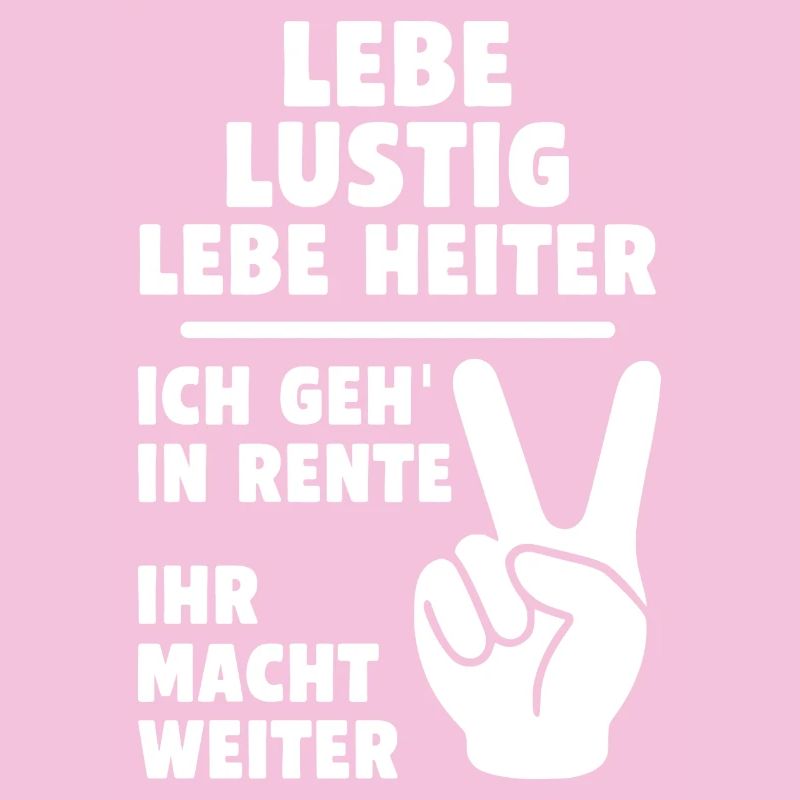 Funny pension message with peace sign
