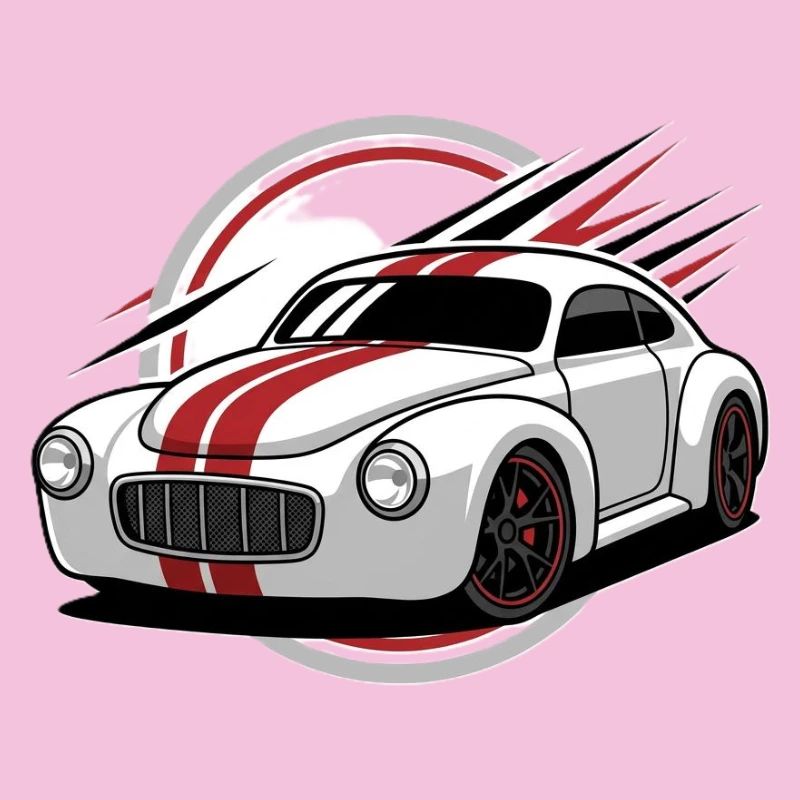 Racing classic with red stripes