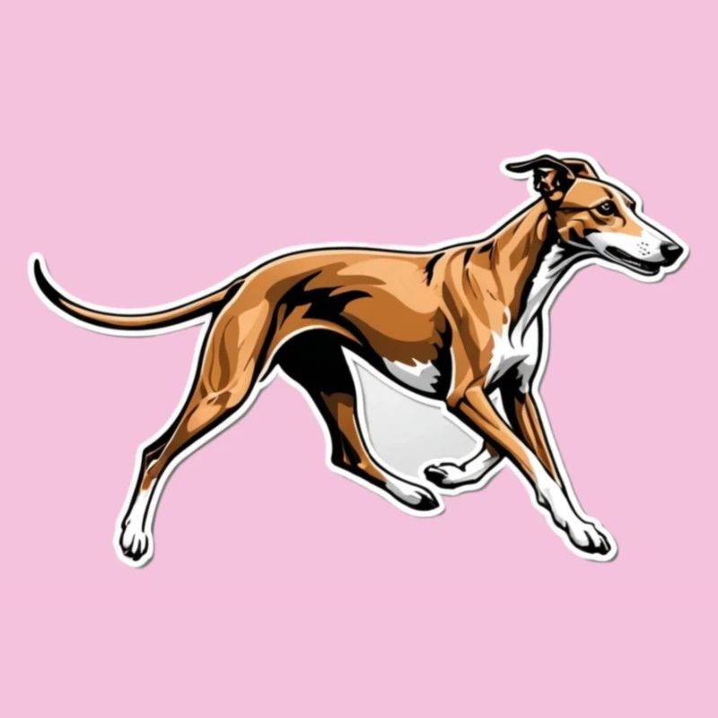 Dynamischer Windhund Lauf-Illustration