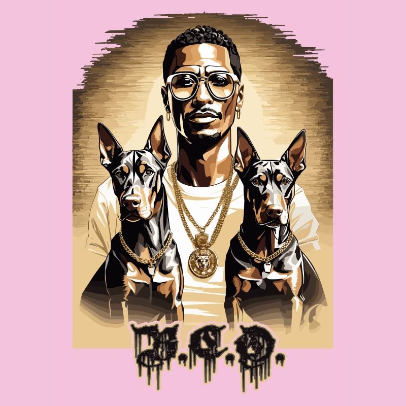 Rapper with Dobermans