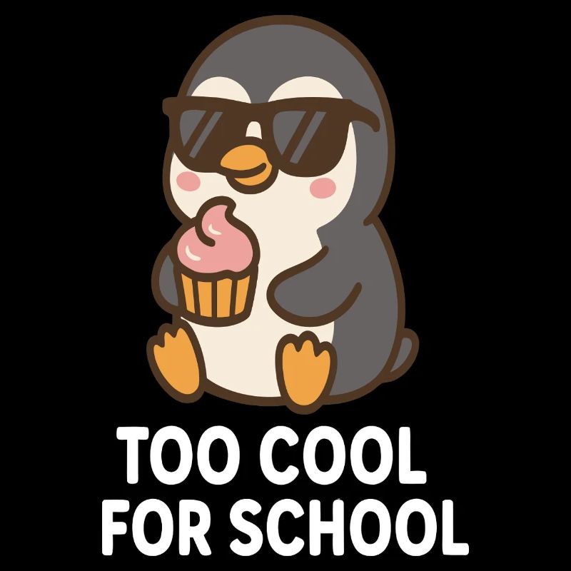 Fight school stress penguin design