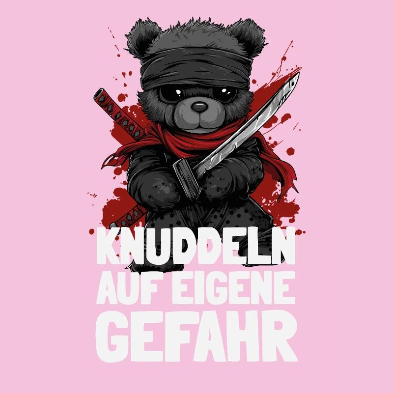 Un Teddy Ninja avec une phrase espiègle