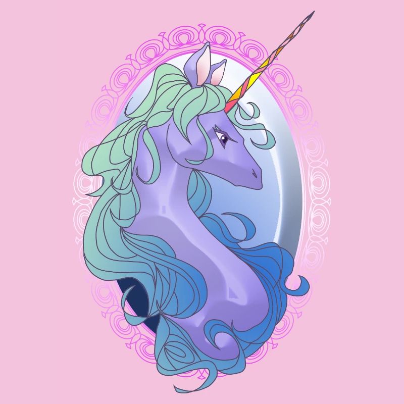 Elegante Einhorn-Spiegel-Kunst Einhorn-Mädchen