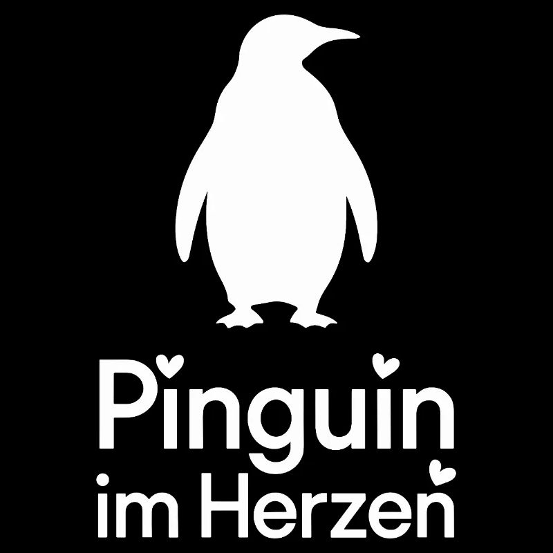 Pingouin dans le cœur Pingouin mignon disant pour