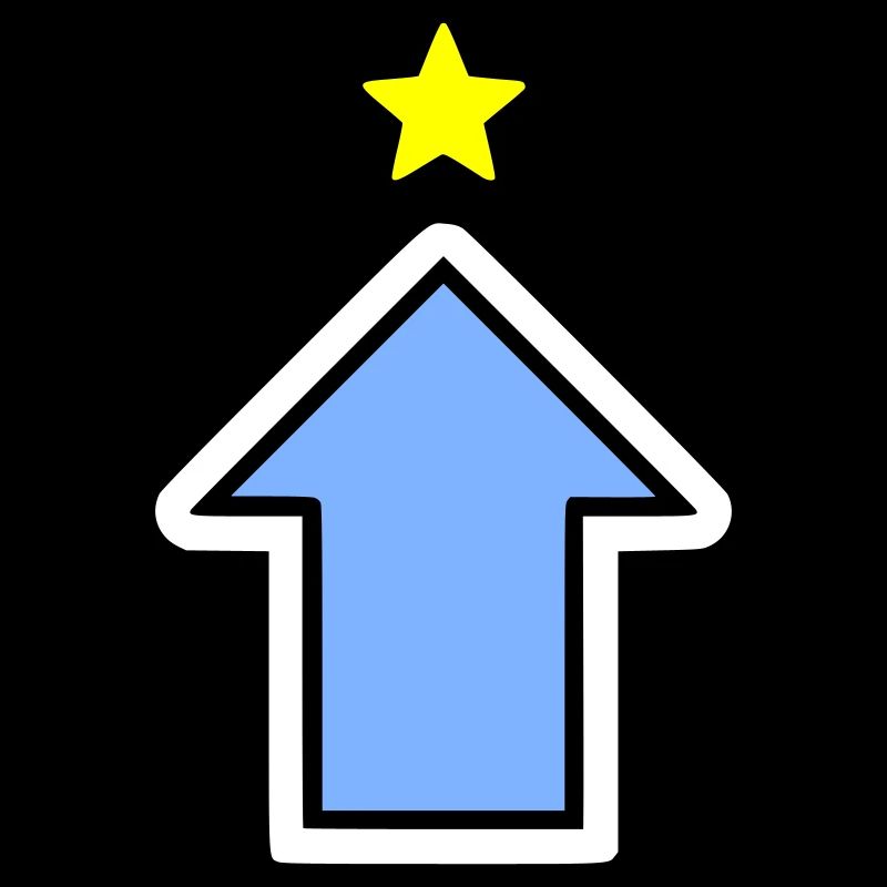 Level Up Arrow Star Gaming Power Vector