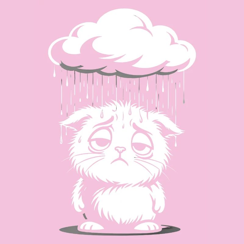 Chat Triste - Chaton Rétro Comic